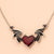 Elegant Glam Classical Devil'S Eye Heart Necklace Alloy Epoxy Plating Halloween Christmas Valentine'S Day Unisex