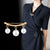 Elegant Glam Pin Geometric Alloy Plating Inlay Artificial Pearls Rhinestones Shell Women's Brooches