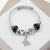 Elegant Heart Shape Butterfly Stainless Steel Asymmetrical Plating Bangle