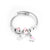 Elegant Heart Shape Butterfly Stainless Steel Asymmetrical Plating Bangle