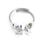 Elegant Heart Shape Butterfly Stainless Steel Asymmetrical Plating Bangle