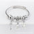 Elegant Heart Shape Butterfly Stainless Steel Asymmetrical Plating Bangle