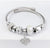 Elegant Heart Shape Butterfly Stainless Steel Asymmetrical Plating Bangle