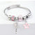 Elegant Heart Shape Butterfly Stainless Steel Asymmetrical Plating Bangle