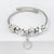 Elegant Heart Shape Butterfly Stainless Steel Asymmetrical Plating Bangle