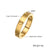 Elegant Heart Shape Titanium Steel Plating 18k Gold Plated Rings