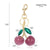 Elegant Hip-Hop Simple Style Cherry Plastic Resin Fruit/Food Plating Bag Pendant Keychain