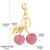 Elegant Hip-Hop Simple Style Cherry Plastic Resin Fruit/Food Plating Bag Pendant Keychain