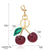 Elegant Hip-Hop Simple Style Cherry Plastic Resin Fruit/Food Plating Bag Pendant Keychain