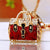 Elegant Korean Style Bag Metal Inlay Rhinestones Women's Bag Pendant Keychain