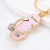 Elegant Korean Style Bag Metal Inlay Rhinestones Women's Bag Pendant Keychain