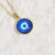 Elegant Lady Classic Style Devil's Eye Copper Enamel Plating 14k Gold Plated Pendant Necklace