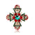 Elegant Lady Cross Alloy Inlay Rhinestones Unisex Brooches