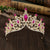 Elegant Lady Crown Alloy Plating Inlay Artificial Gemstones Crown