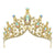 Elegant Lady Crown Alloy Plating Inlay Artificial Gemstones Crown