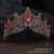 Elegant Lady Crown Alloy Plating Inlay Artificial Gemstones Crown