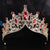 Elegant Lady Crown Alloy Plating Inlay Artificial Gemstones Crown