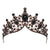 Elegant Lady Crown Alloy Plating Inlay Artificial Gemstones Crown