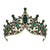 Elegant Lady Crown Alloy Plating Inlay Artificial Gemstones Crown