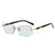 Elegant Lady Geometric Ac Square Frameless Women's Sunglasses