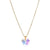 Elegant Lady Heart Shape Stainless Steel Glass Plating Pendant Necklace