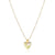 Elegant Lady Heart Shape Stainless Steel Glass Plating Pendant Necklace