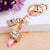 Elegant Lady High Heel Metal Inlay Rhinestones Women's Bag Pendant Keychain