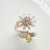 Elegant Lady Simple Style Flower Copper Zircon Open Rings In Bulk