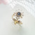 Elegant Lady Simple Style Flower Copper Zircon Open Rings In Bulk