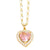 Elegant Lady Simple Style Heart Shape Stainless Steel Copper 18k Gold Plated Zircon Pendant Necklace In Bulk