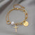 Elegant Lady Streetwear Cross Stainless Steel Plating Bracelets