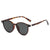 Elegant Leopard Ac Oval Frame Full Frame Women's Sunglasses