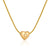 Elegant Letter Heart Shape Stainless Steel Titanium Steel Necklace