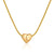 Elegant Letter Heart Shape Stainless Steel Titanium Steel Necklace