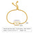 Elegant Letter Stainless Steel Inlay Shell 18k Gold Plated Bracelets