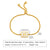 Elegant Letter Stainless Steel Inlay Shell 18k Gold Plated Bracelets