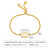 Elegant Letter Stainless Steel Inlay Shell 18k Gold Plated Bracelets