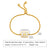 Elegant Letter Stainless Steel Inlay Shell 18k Gold Plated Bracelets