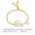 Elegant Letter Stainless Steel Inlay Shell 18k Gold Plated Bracelets