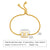 Elegant Letter Stainless Steel Inlay Shell 18k Gold Plated Bracelets