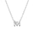 Elegant Letter Sterling Silver Pendant Necklace In Bulk