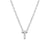 Elegant Letter Sterling Silver Pendant Necklace In Bulk