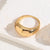 Elegant Luxurious Classic Style Solid Color Copper 14k Gold Plated Rings In Bulk