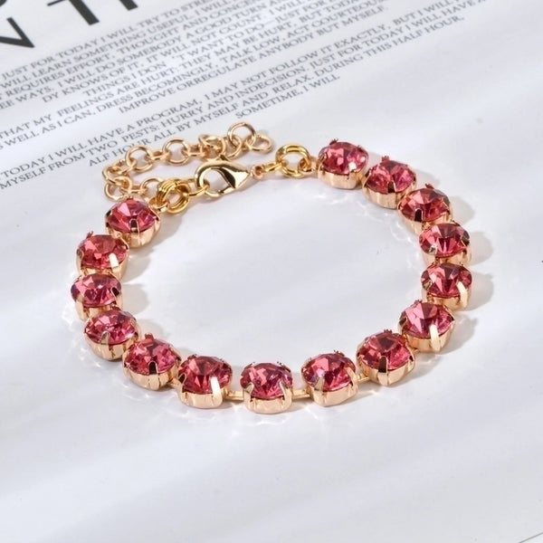 Elegant Luxurious Lady Geometric Copper Inlay Zircon Bracelets