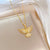 Elegant Luxurious Phoenix Stainless Steel Copper Plating Inlay Rhinestones Pendant Necklace