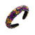 Elegant Luxurious Queen Colorful Cloth Inlay Rhinestones Hair Band