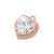 Elegant Luxurious Shiny Heart Shape Copper Plating Inlay Zircon 18k Gold Plated Charms Jewelry Accessories