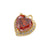 Elegant Luxurious Shiny Heart Shape Copper Plating Inlay Zircon 18k Gold Plated Charms Jewelry Accessories