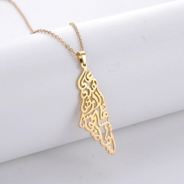 Elegant Map Stainless Steel Plating Necklace