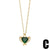 Elegant Modern Style Moon Heart Shape Bird Stainless Steel Copper Plating Inlay Zircon 18k Gold Plated Pendant Necklace